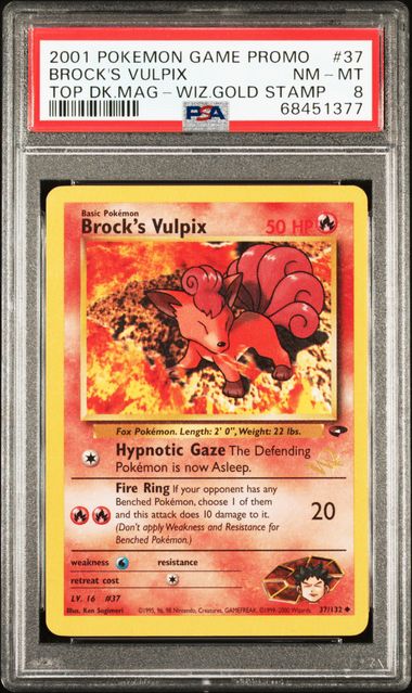 Brock's Vulpix (W Stamped) - [Graded PSA 8] WoTC Promo (PR)