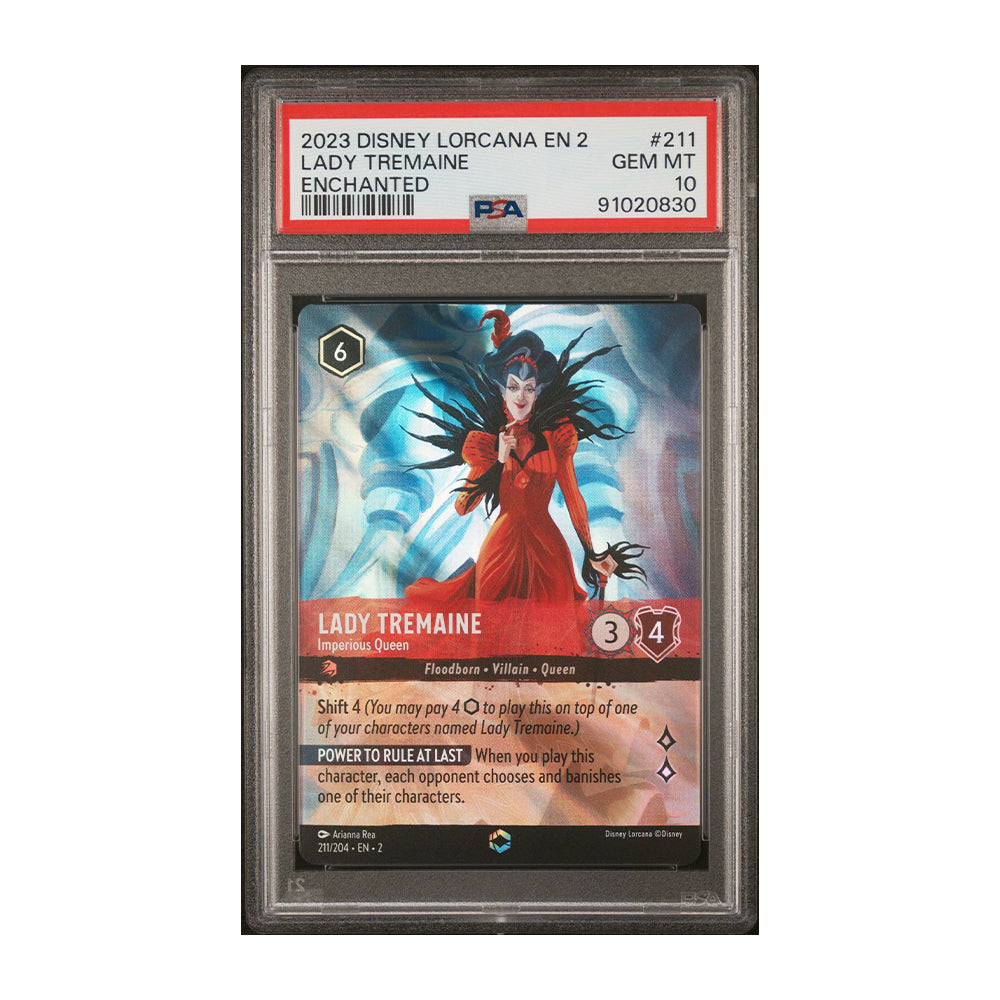 Lady Tremaine - Imperious Queen - [Foil, Enchanted, Graded PSA 10] Rise of the Floodborn (2)