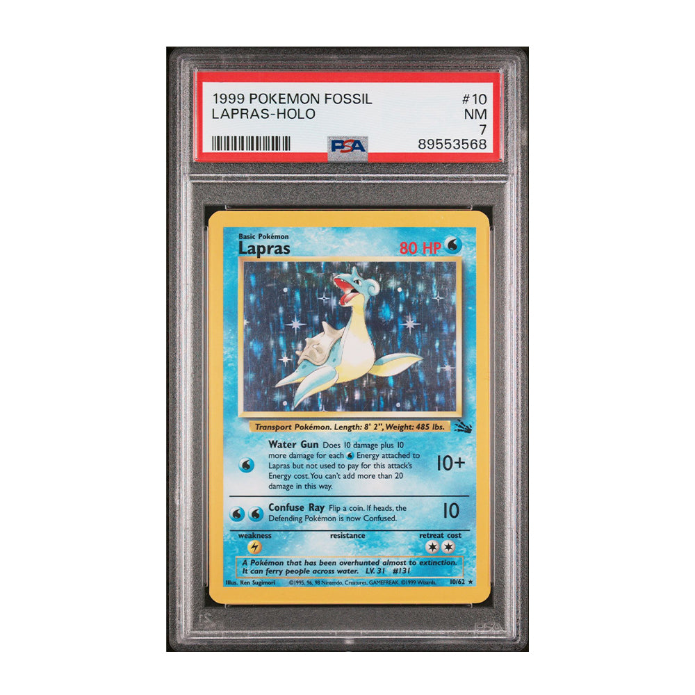 Lapras (10) [Holo, Graded PSA 7] -  Fossil (FO)