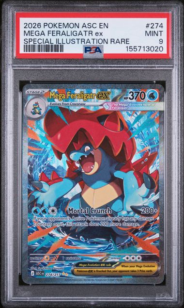 Mega Feraligatr ex #274 - [Graded PSA 9] ME: Ascended Heroes (ASC)