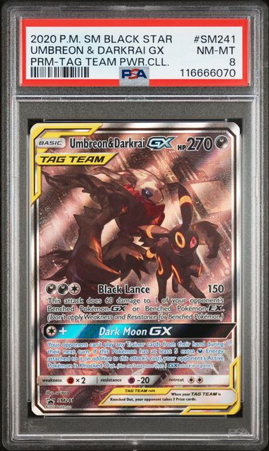 Umbreon & Darkrai GX #SM241 - [Graded PSA 8] SM Promos (SMP)