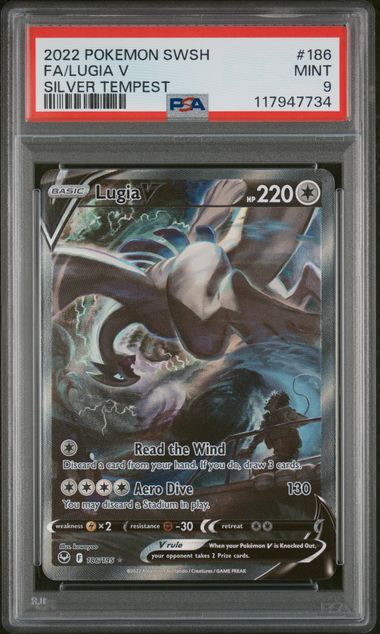Lugia V (Alternate Art) #186 - [Graded PSA 9] SWSH12: Silver Tempest (SWSH12)