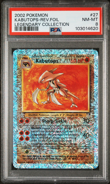 Kabutops #27 - [Reverse Holo, Graded PSA 8] Legendary Collection