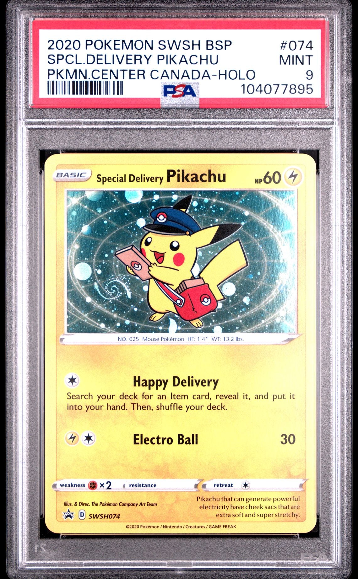 Special Delivery Pikachu #074 - [Graded PSA 9] Swsh Black Star Promo