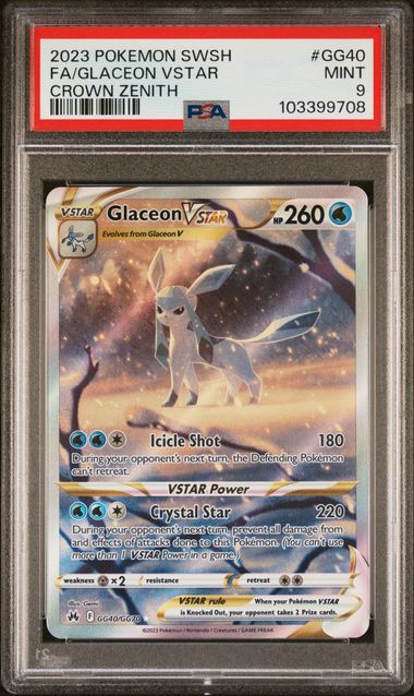 Glaceon VSTAR #GG40 - [Graded PSA 9] Crown Zenith: Galarian Gallery (CRZ:GG)