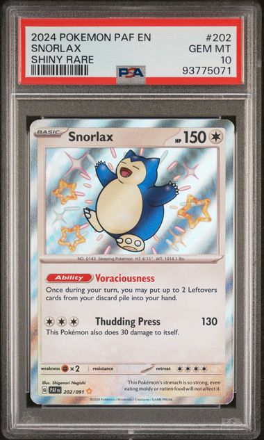 Snorlax #202 - [Graded PSA 10] SV: Paldean Fates (PAF)