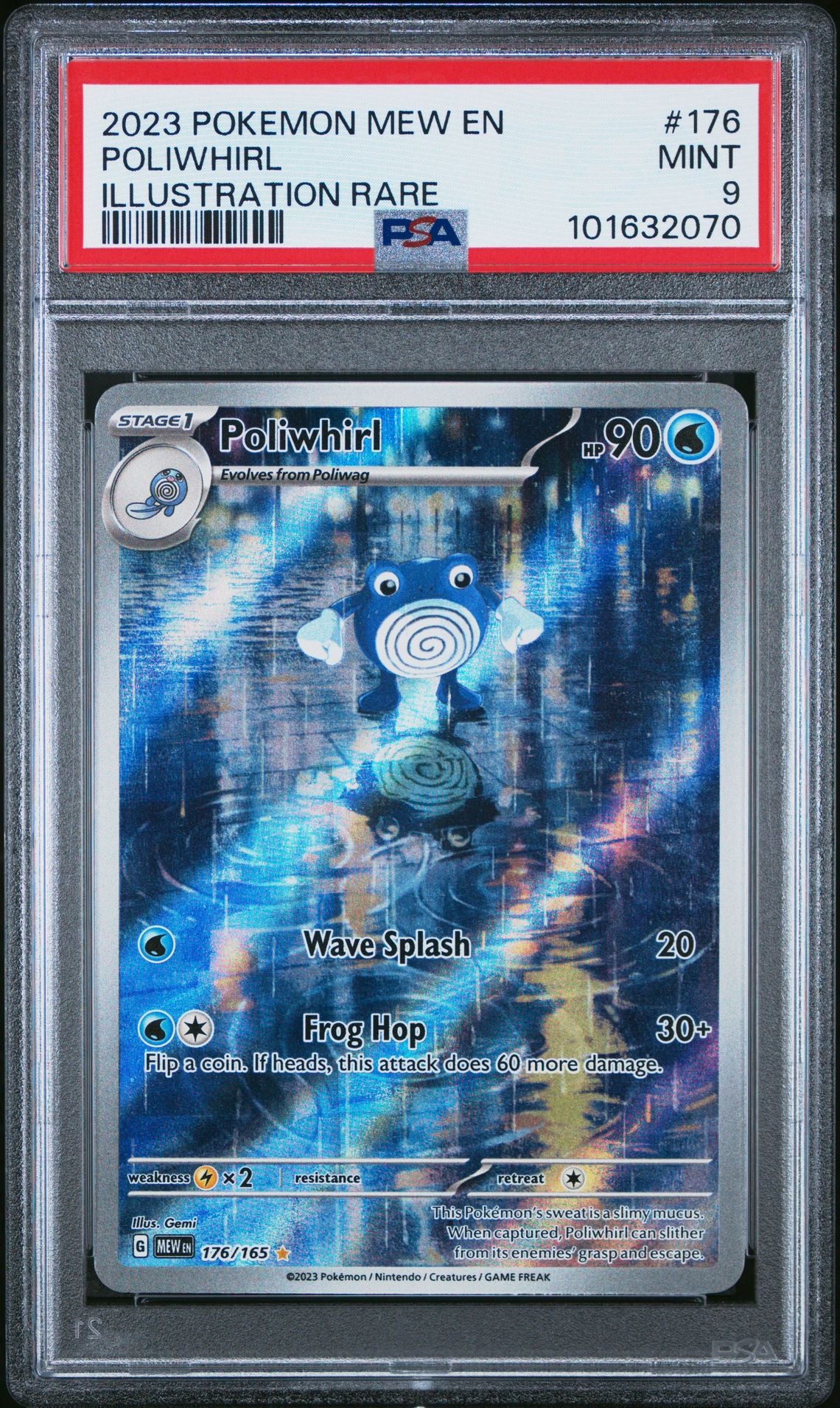 Poliwhirl Illustration Rare #176 - [Graded PSA 9] Scarlet Violet 151 (Mew)
