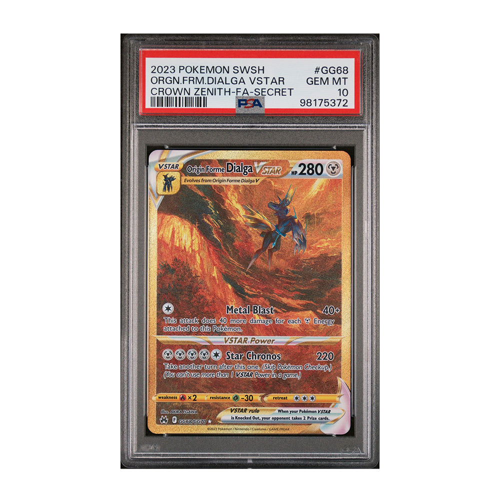 Origin Forme Dialga VSTAR (Secret) [Holo, Graded PSA 10] - Crown Zenith: Galarian Gallery (CRZ:GG)