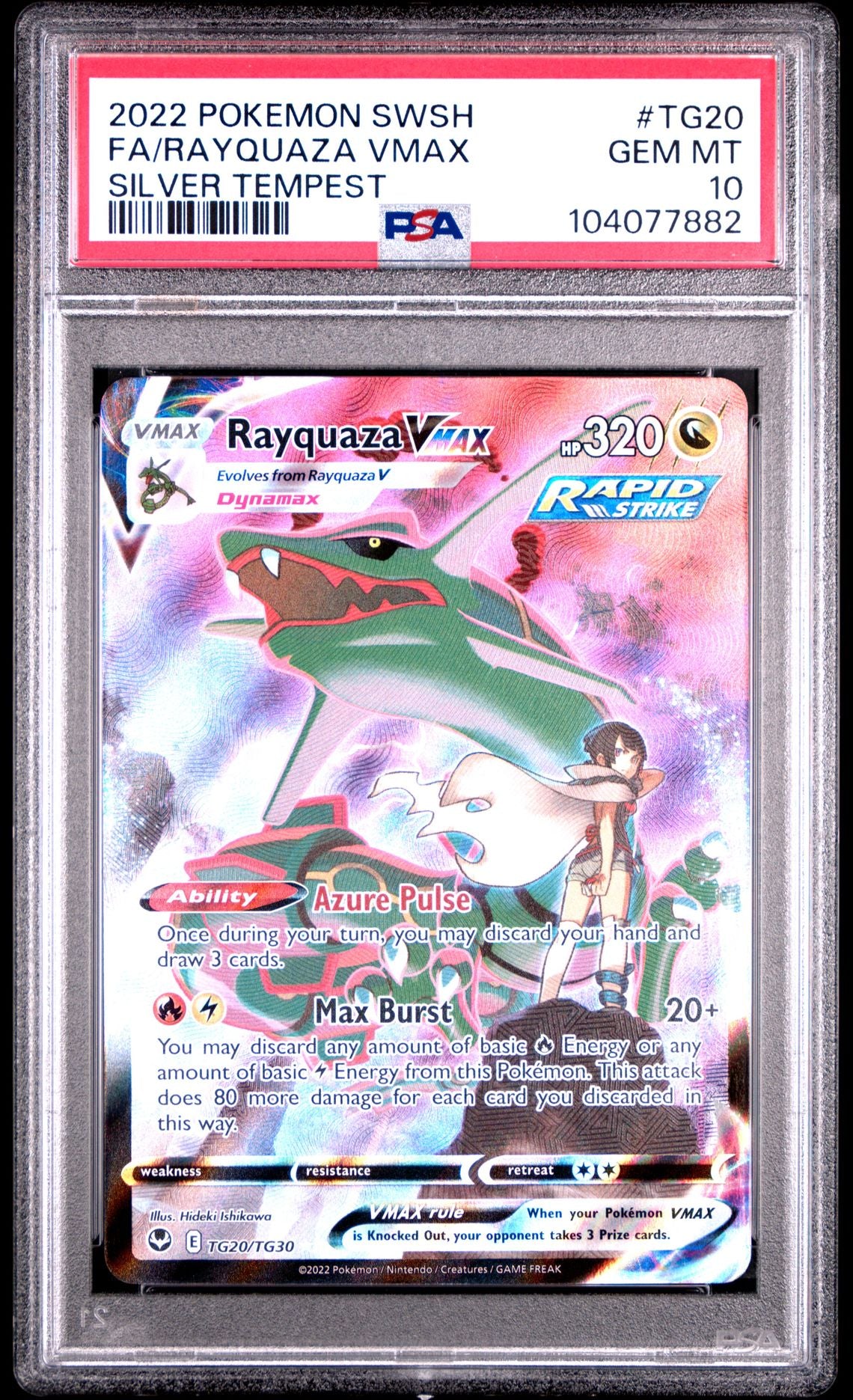 Rayquaza Vmax #TG20 - [Graded PSA 10] Sword & Shield Silver Tempest