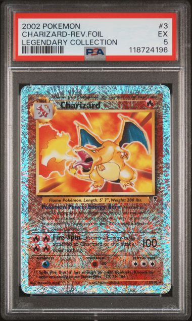 Charizard (Reverse Holo) #3 - [Graded PSA 5] Legendary Collection (LC)