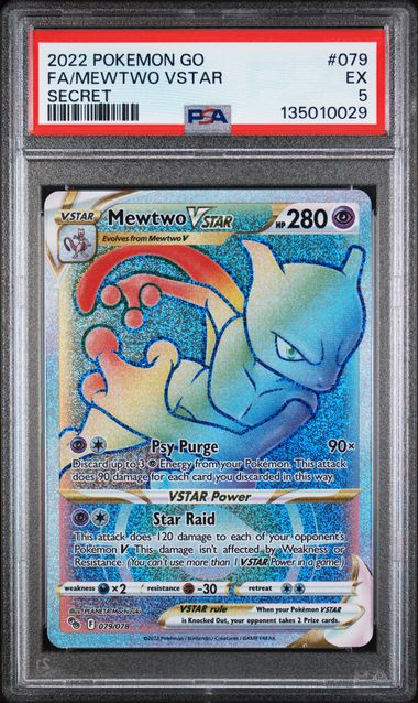 Mewtwo VSTAR #79 - [Graded PSA 5] Pokemon GO (PGO)
