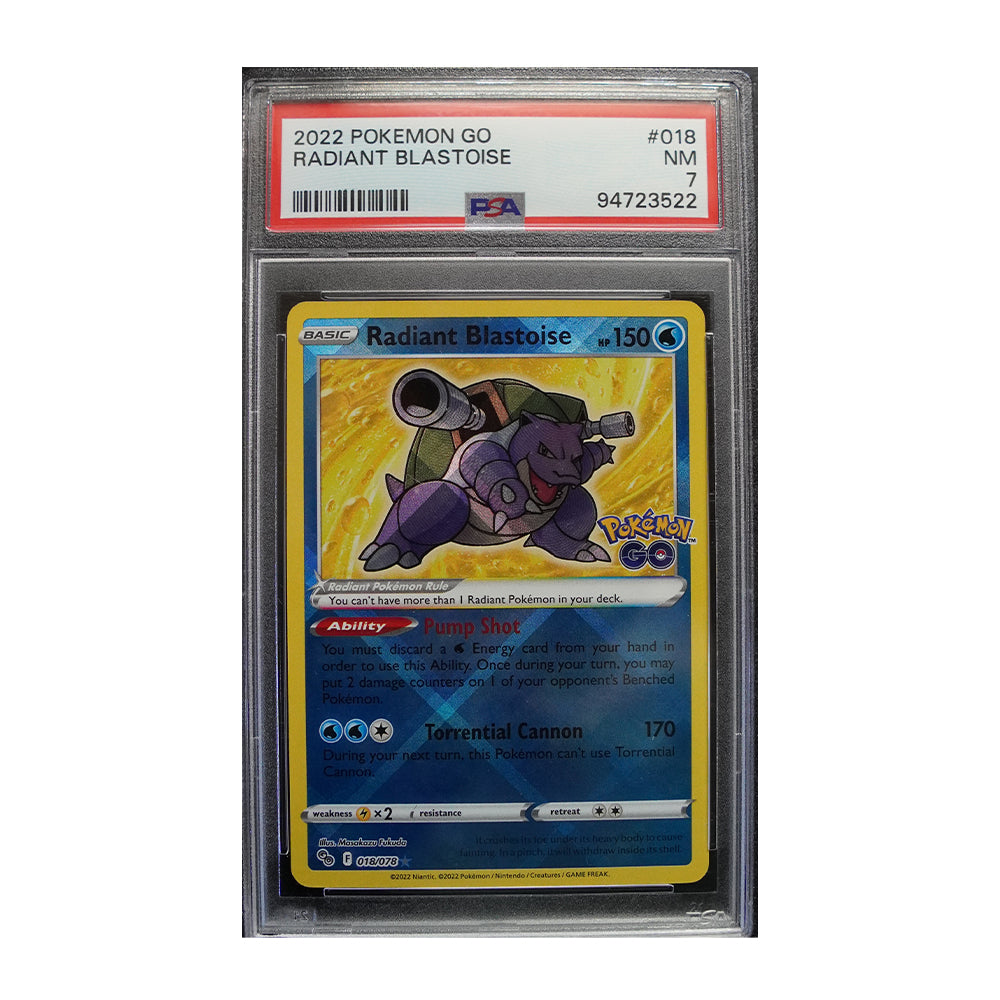 Radiant Blastoise [Holo, Graded PSA 7] - Pokemon GO (PGO)