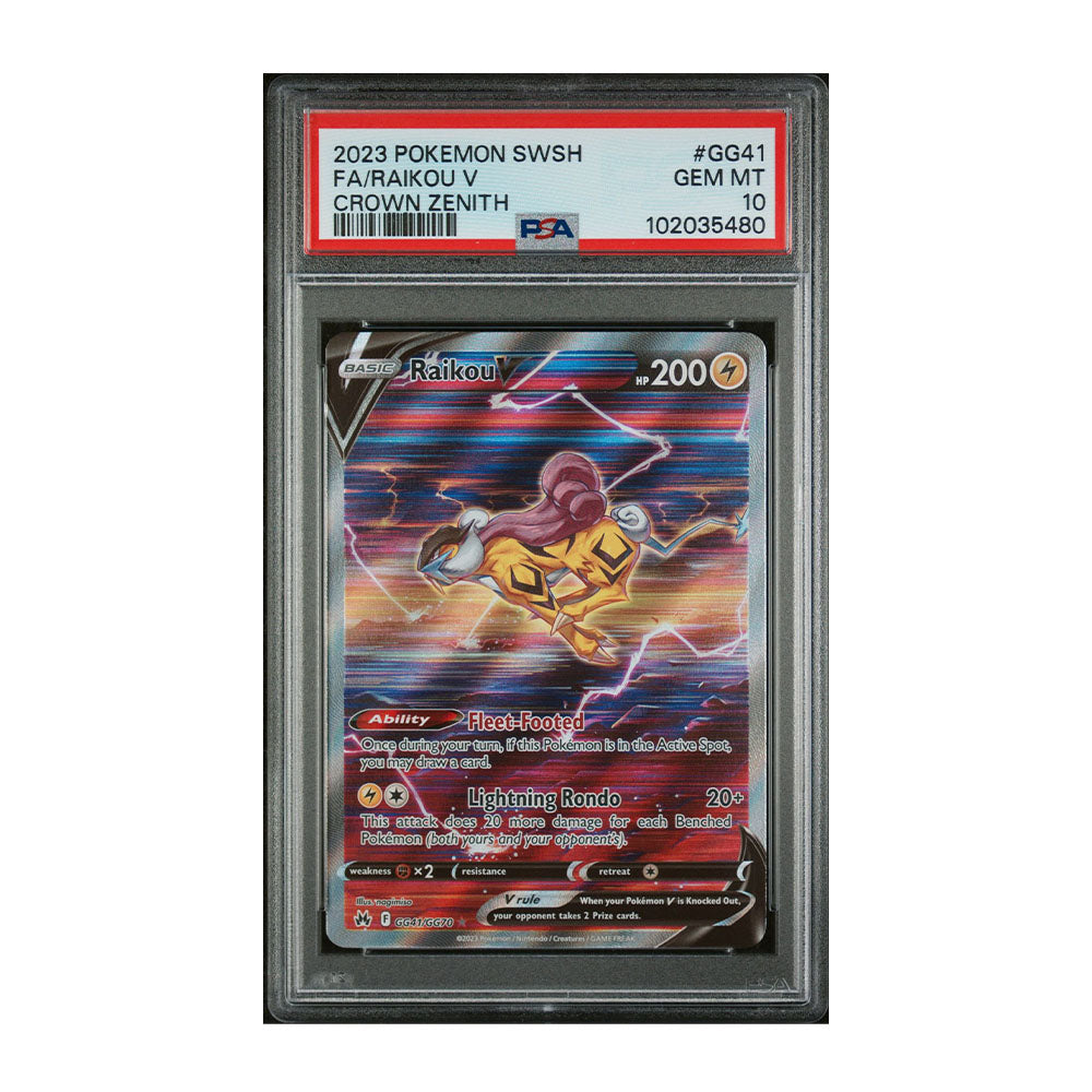 Raikou V [Holo, Graded PSA 10] - Crown Zenith: Galarian Gallery (CRZ:GG)