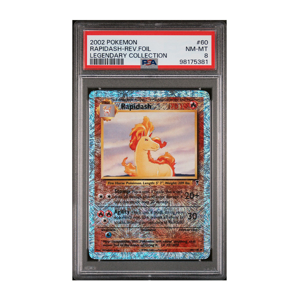 Rapidash - [Reverse Holo, Graded PSA 8] Legendary Collection (LC)