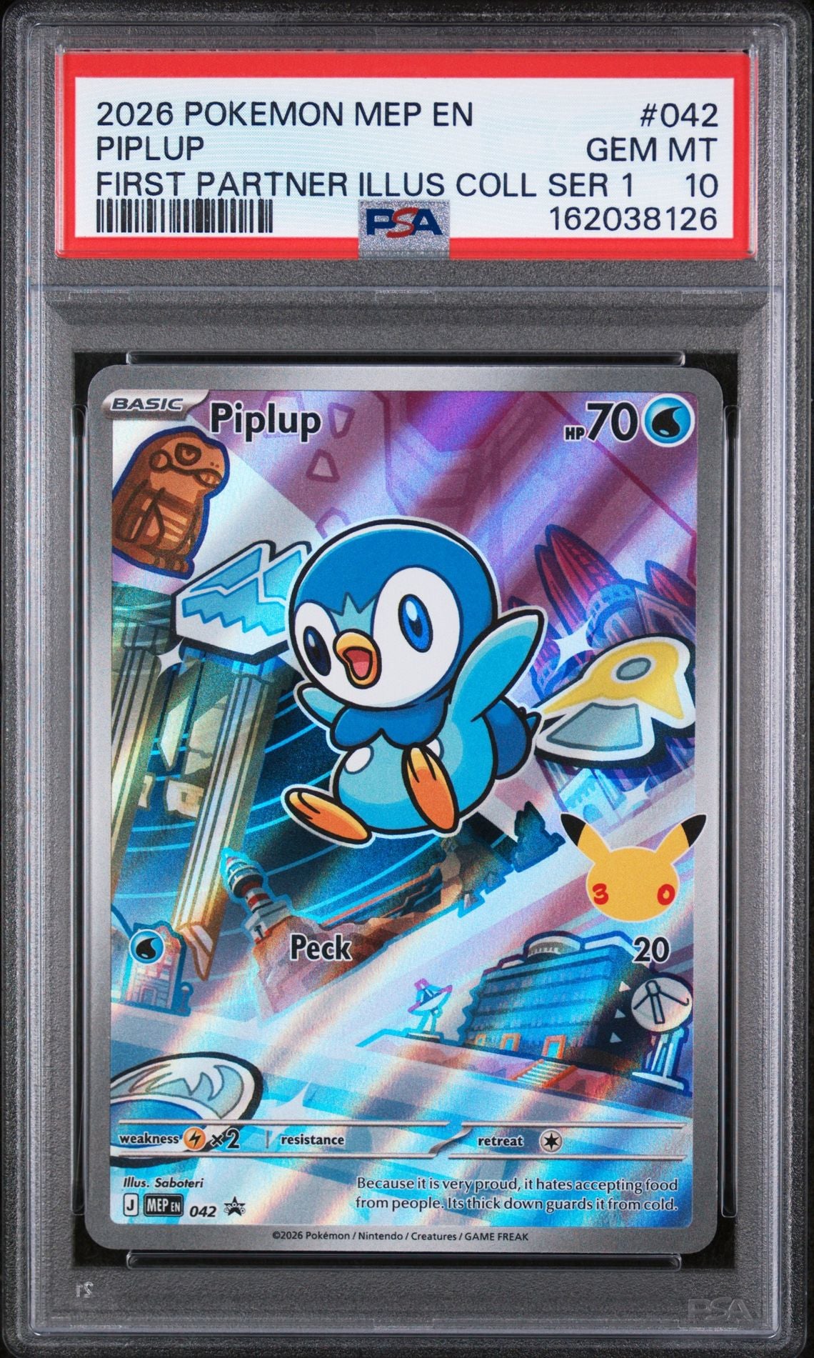 Piplup #042 - [PSA Graded 10] First Partner Illus Coll Ser 1 - Front