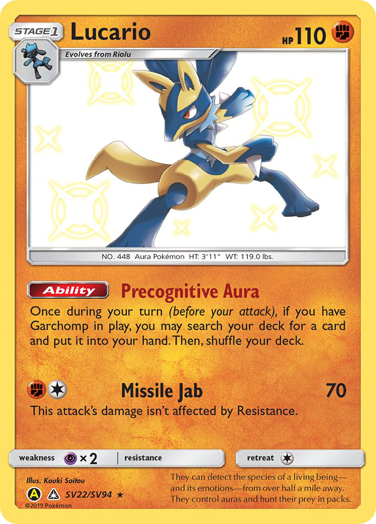 Lucario (SV22/94) - Hidden Fates Shiny Vault (HIFSV)