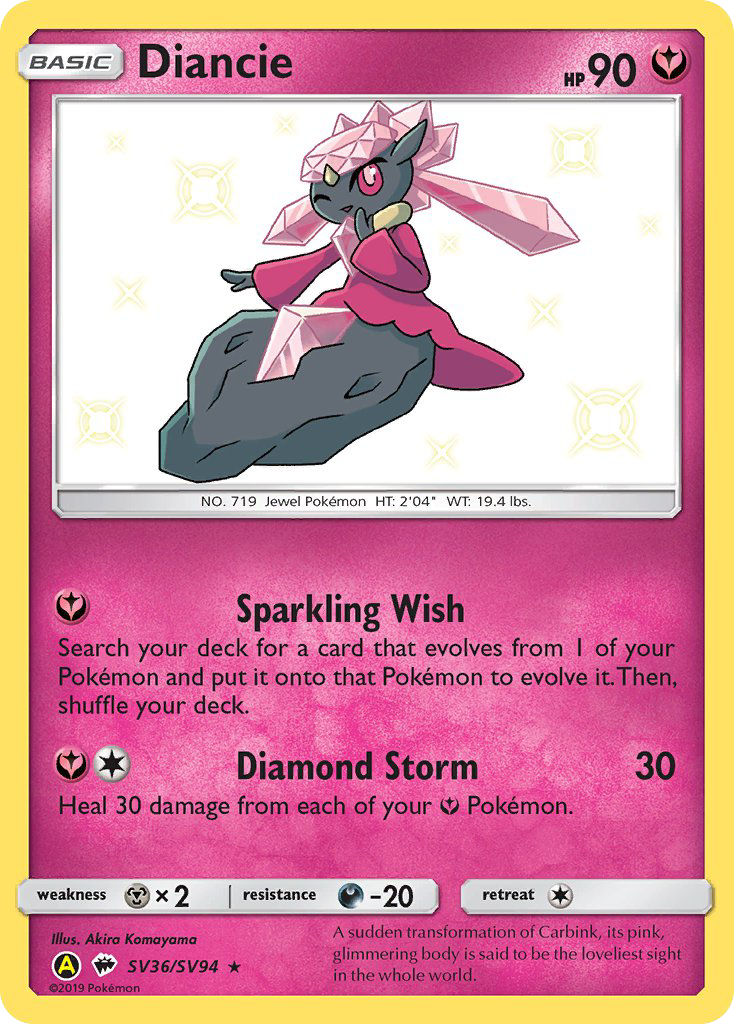 Diancie (SV36/94) - Hidden Fates Shiny Vault (HIFSV)