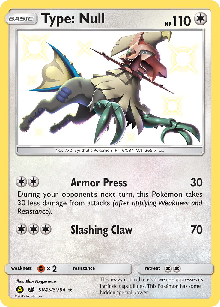 Type: Null (SV45/94) - Hidden Fates Shiny Vault (HIFSV)