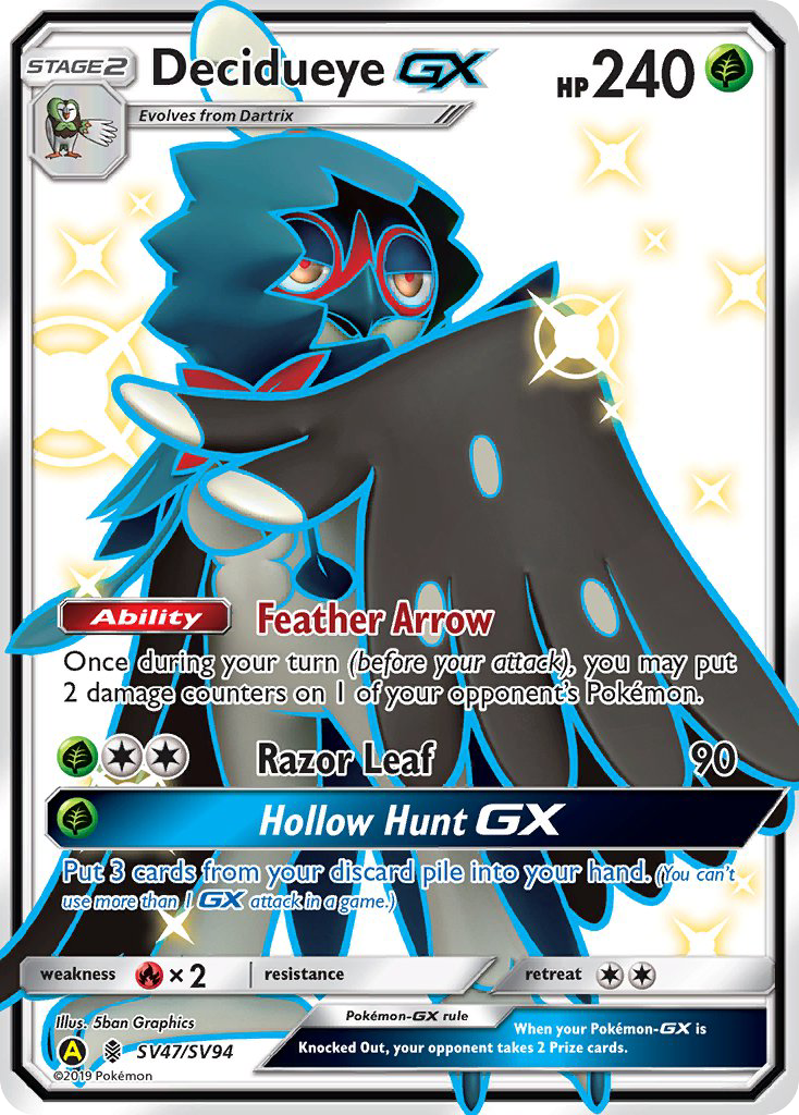 Decidueye-GX (SV47/94) - [Holo Foil] Hidden Fates Shiny Vault (HIFSV)
