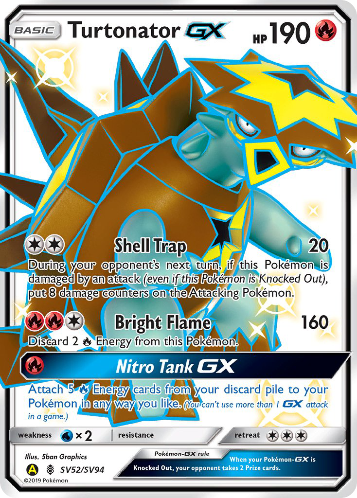 Turtonator-GX (SV52/94) - [Holo Foil] Hidden Fates Shiny Vault (HIFSV)