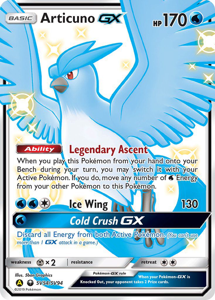 Articuno-GX (SV54/94) - [Holo Foil] Hidden Fates Shiny Vault (HIFSV)