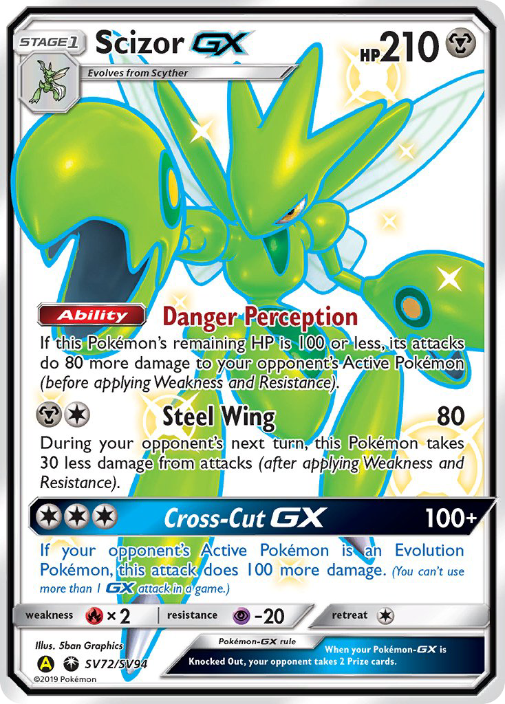 Scizor-GX (SV72/94) - [Holo Foil] Hidden Fates Shiny Vault (HIFSV)
