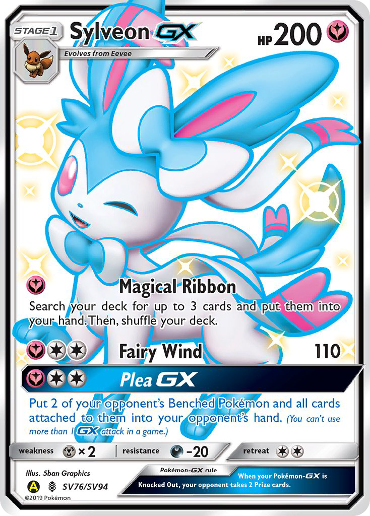 Sylveon-GX (SV76/94) - [Holo Foil] Hidden Fates Shiny Vault (HIFSV)