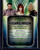 2026 Leaf Metal Pop Century Ed O'Neill, Sagal, Applegate Co-Stars Auto Crystal Purple /4