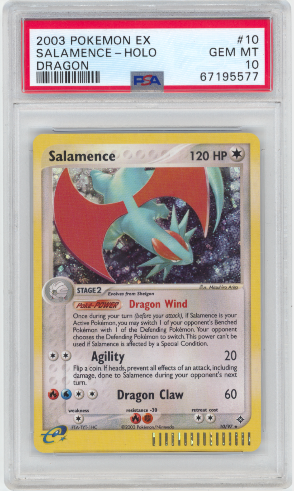 Salamence #10 - [Graded PSA 10] EX Dragon (DR)