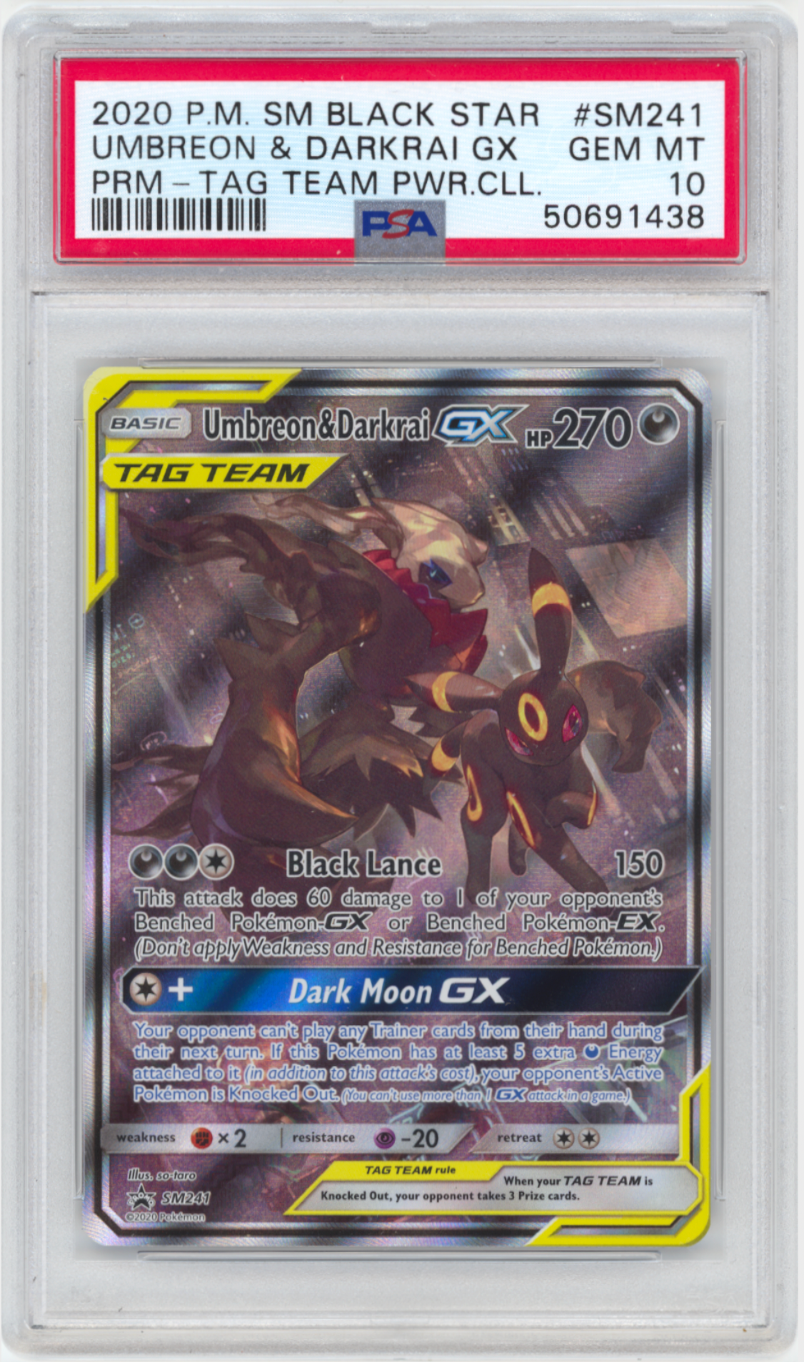 Umbreon & Darkrai GX #SM241 - [Graded PSA 10] SM Promos (SMP)