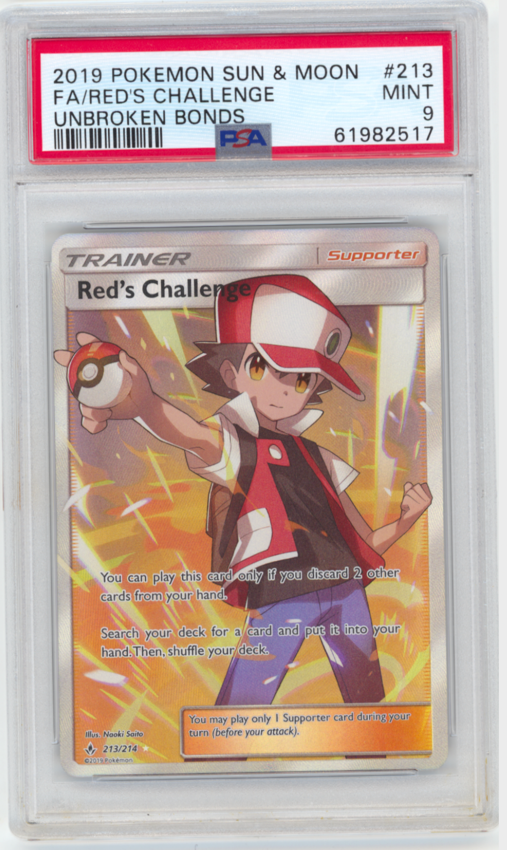 Red's Challenge (Full Art) - [Graded PSA 9] Unbroken Bonds (SM10)
