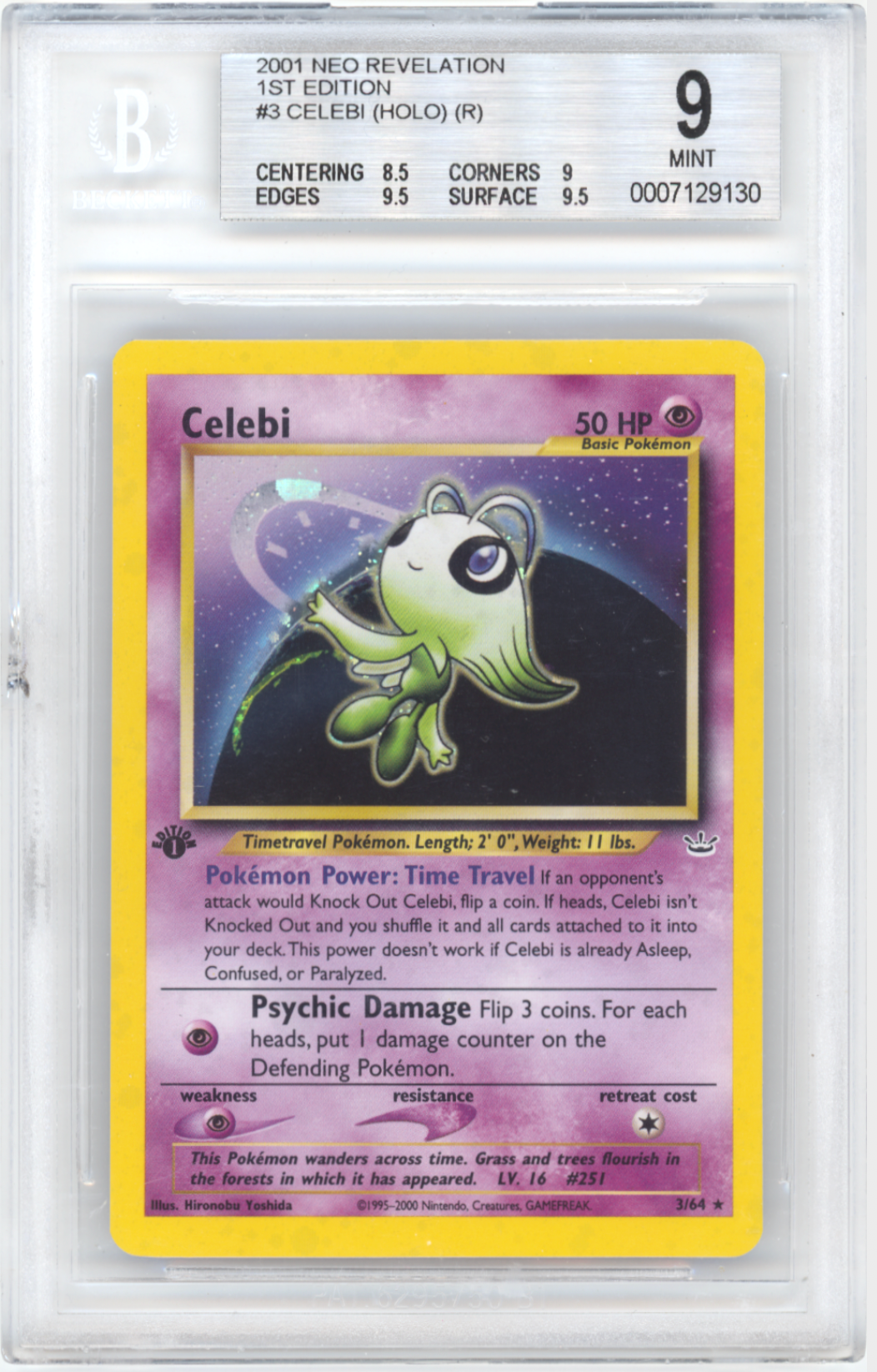 Celebi (1st Edition) #3 - [Graded BGS 9] Neo Revelation (N3)