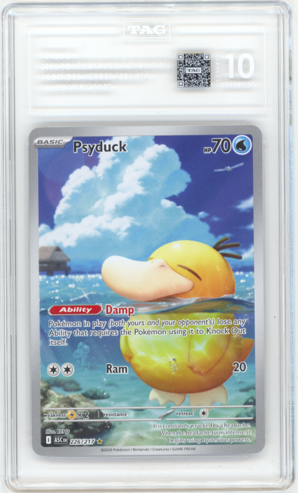 Psyduck #226 - [Graded TAG 10] ME: Ascended Heroes (ASC)