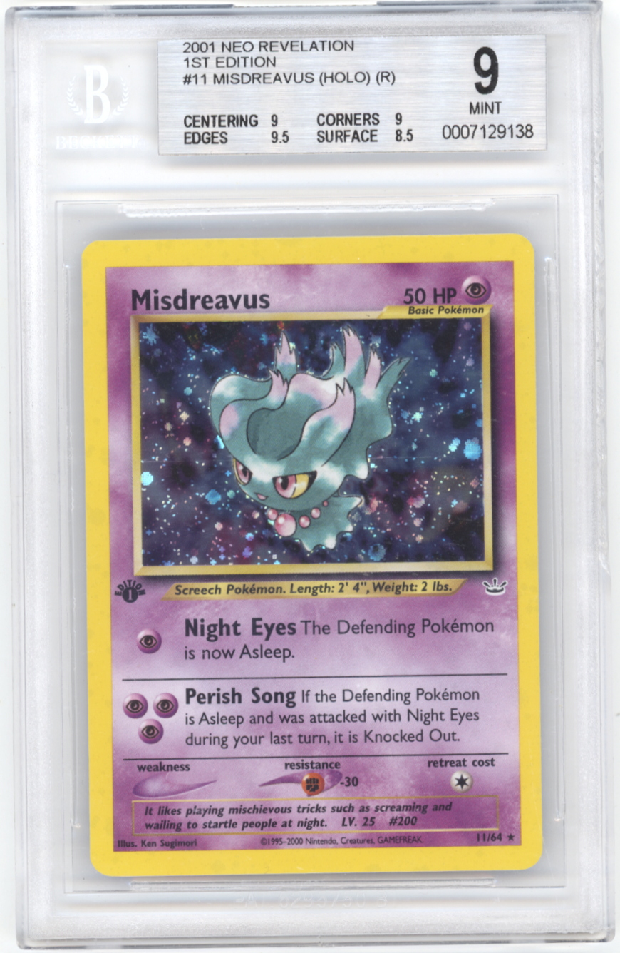Misdreavus (1st Edition) #11 - [Graded BGS 9] Neo Revelation (N3)
