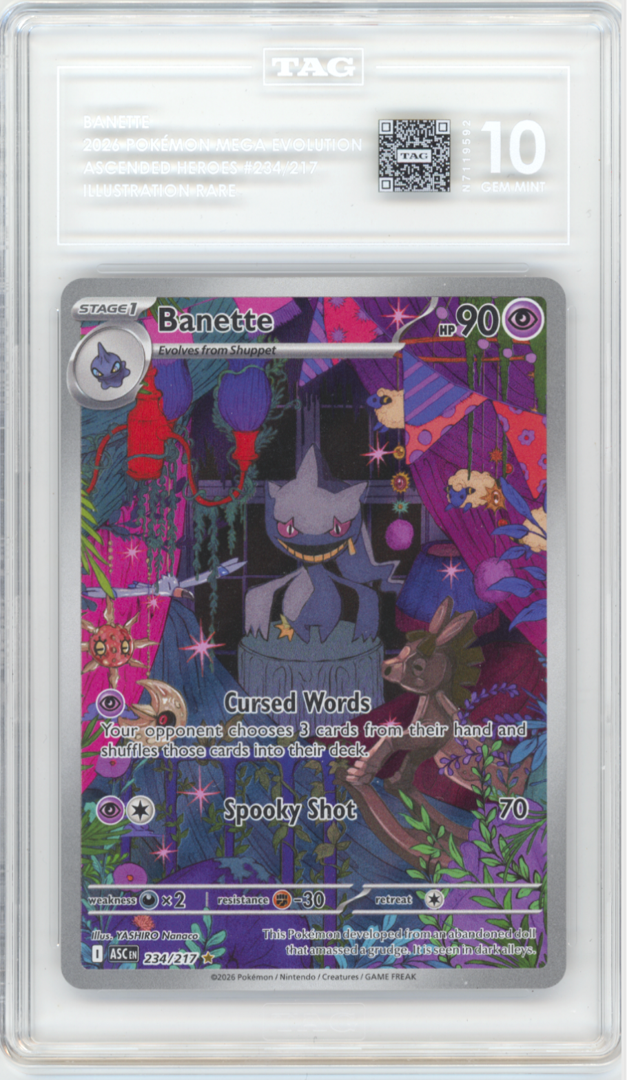 Banette #234 - [Graded TAG 10] ME: Ascended Heroes (ASC)