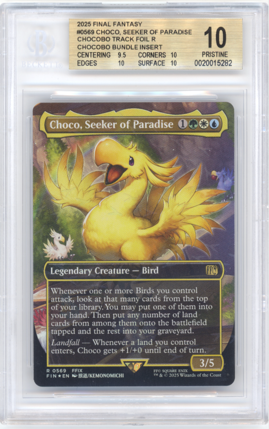 Choco, Seeker of Paradise #569 - [Graded BGS Pristine 10] Magic: Final Fantasy