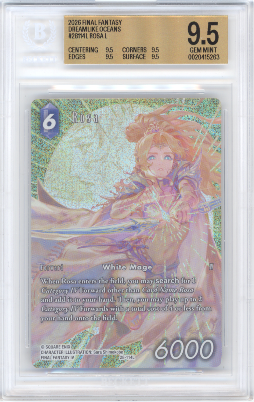 Rosa (Full Art) - [Graded BGS 9.5] Dreamlike Oceans (28)