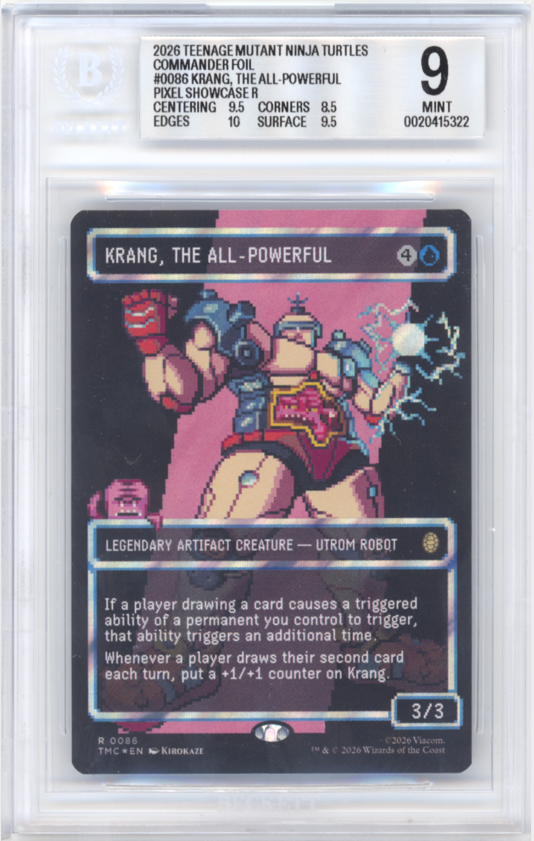 Krang, the All-Powerful #86 - [BGS Graded 9] Teenage Mutant Ninja Turtles Commander Foil Pixel Showcase