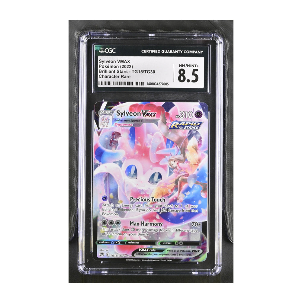 Sylveon VMAX - [Holo, Graded CGC 8.5] SWSH09: Brilliant Stars Trainer Gallery (SWSH09:TG)