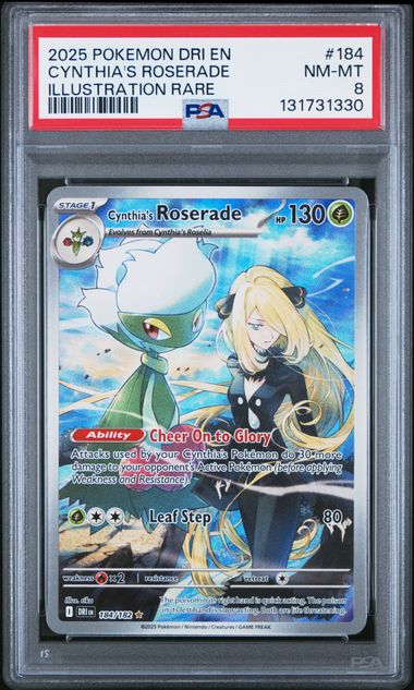 Cynthia's Roserade #184 - [Graded PSA 8] SV10: Destined Rivals (DRI)