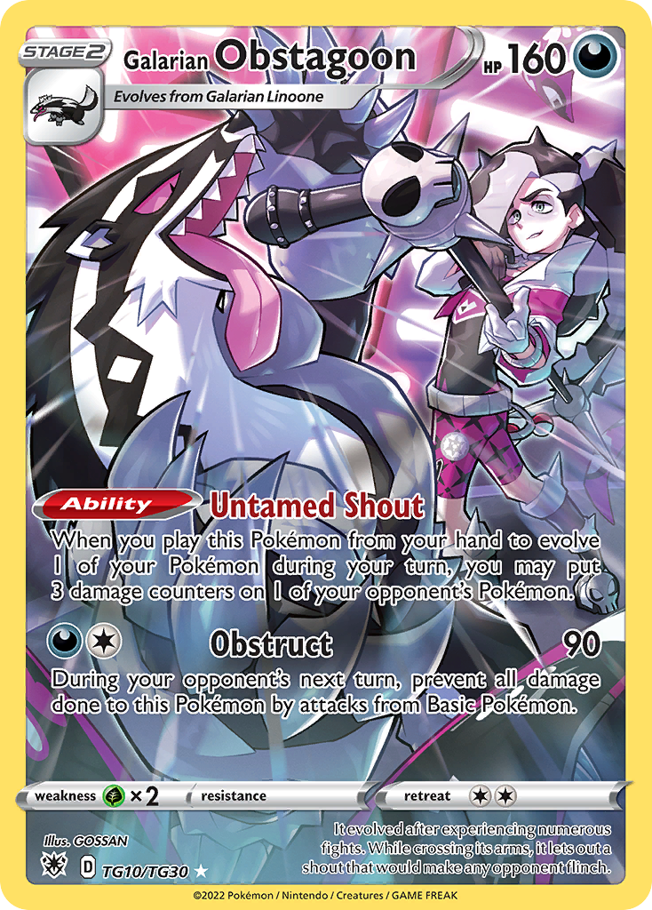 Galarian Obstagoon (TG10/30) - [Gallery Holo] Astral Radiance Trainer Gallery (ASR:TG)