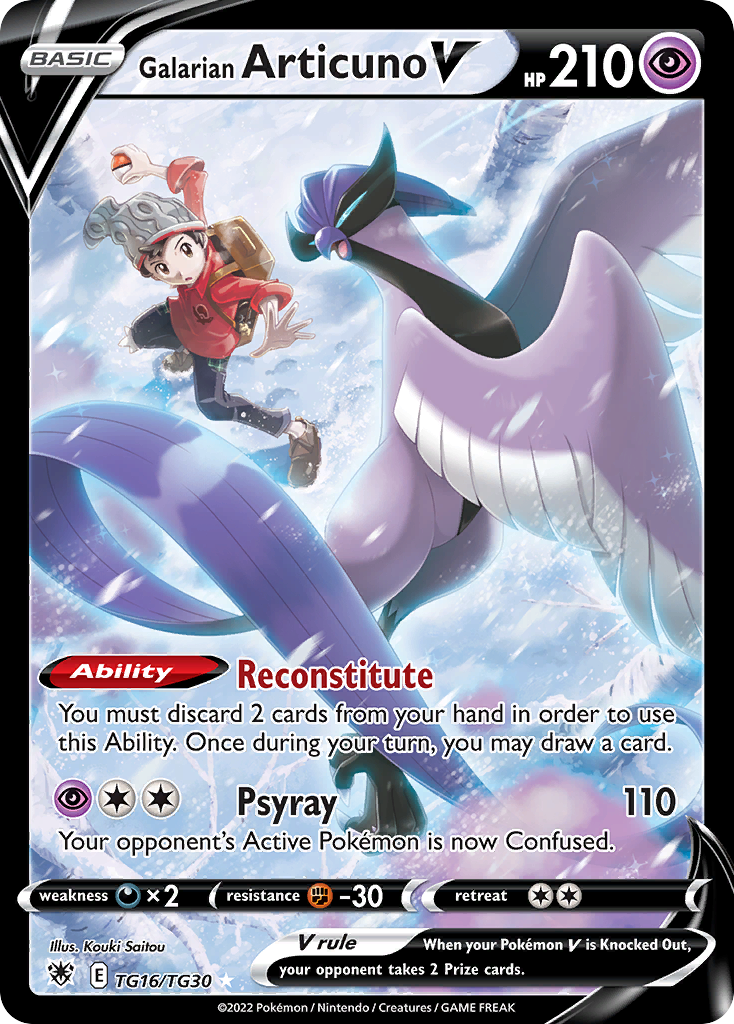 Galarian Articuno V (TG16/30) - [Gallery Holo] Astral Radiance Trainer Gallery (ASR:TG)