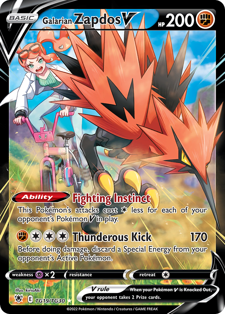 Galarian Zapdos V (TG19/30) - [Gallery Holo] Astral Radiance Trainer Gallery (ASR:TG)
