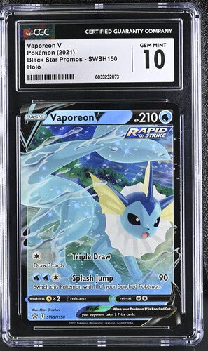 Vaporeon V #SWSH150 - [Graded CGC 10] SWSH: Sword & Shield Promo Cards (SWSD)