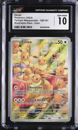 Eevee #188 - [Graded CGC 10] SV06: Twilight Masquerade (TWM)