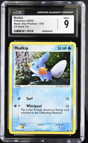 Mudkip (EX Deck Tin) #18 - [Graded CGC 9] - Nintendo Promos (PR)