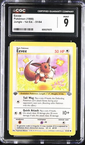 Eevee (1st Edition) #51 - [Graded CGC 9] - Jungle (JU)