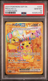 Pikachu Ex Hyper Rare #247 - [Graded PSA 10] Surging Sparks
