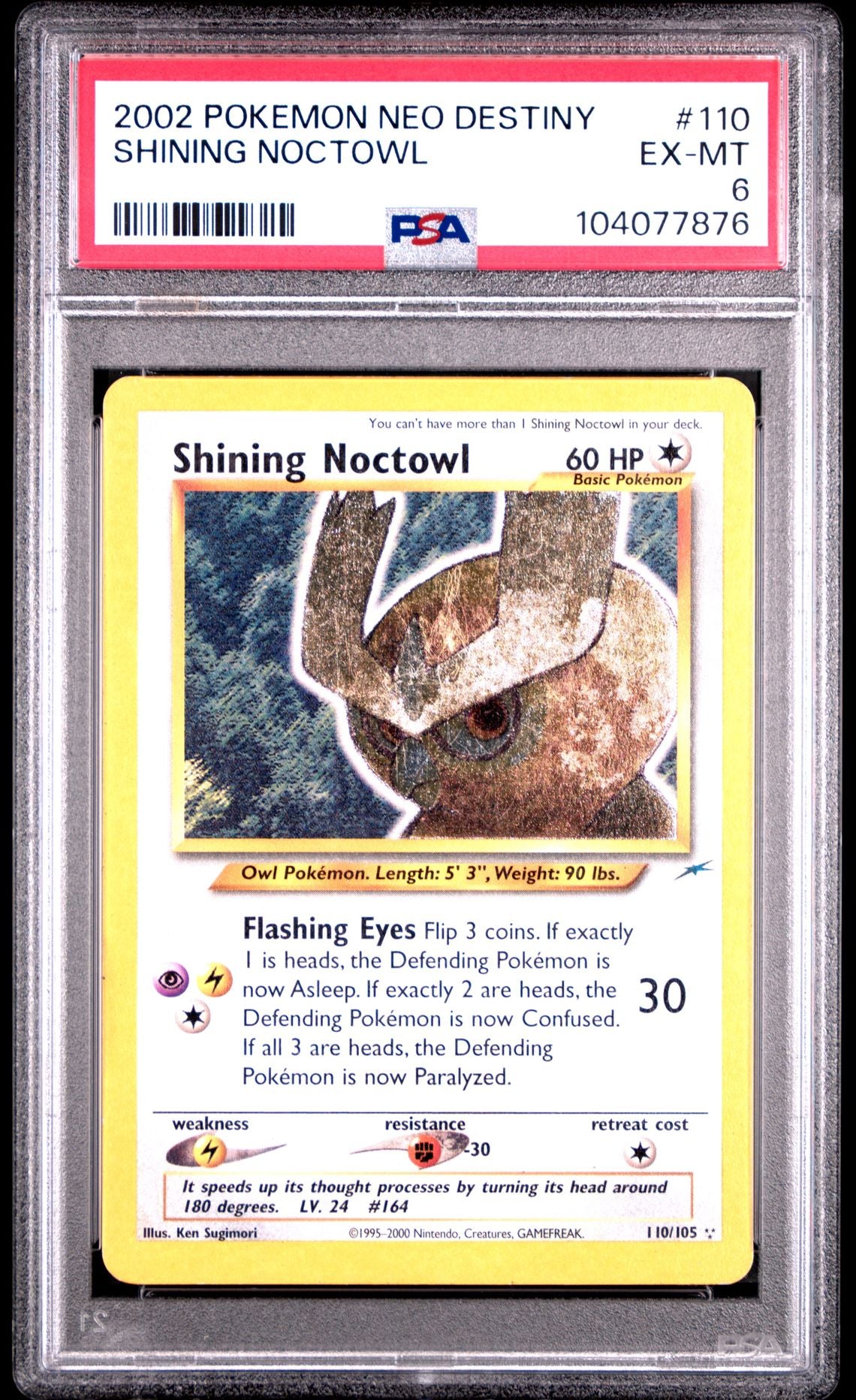 Shining Noctowl #110 - [Graded PSA 6] Neo Destiny