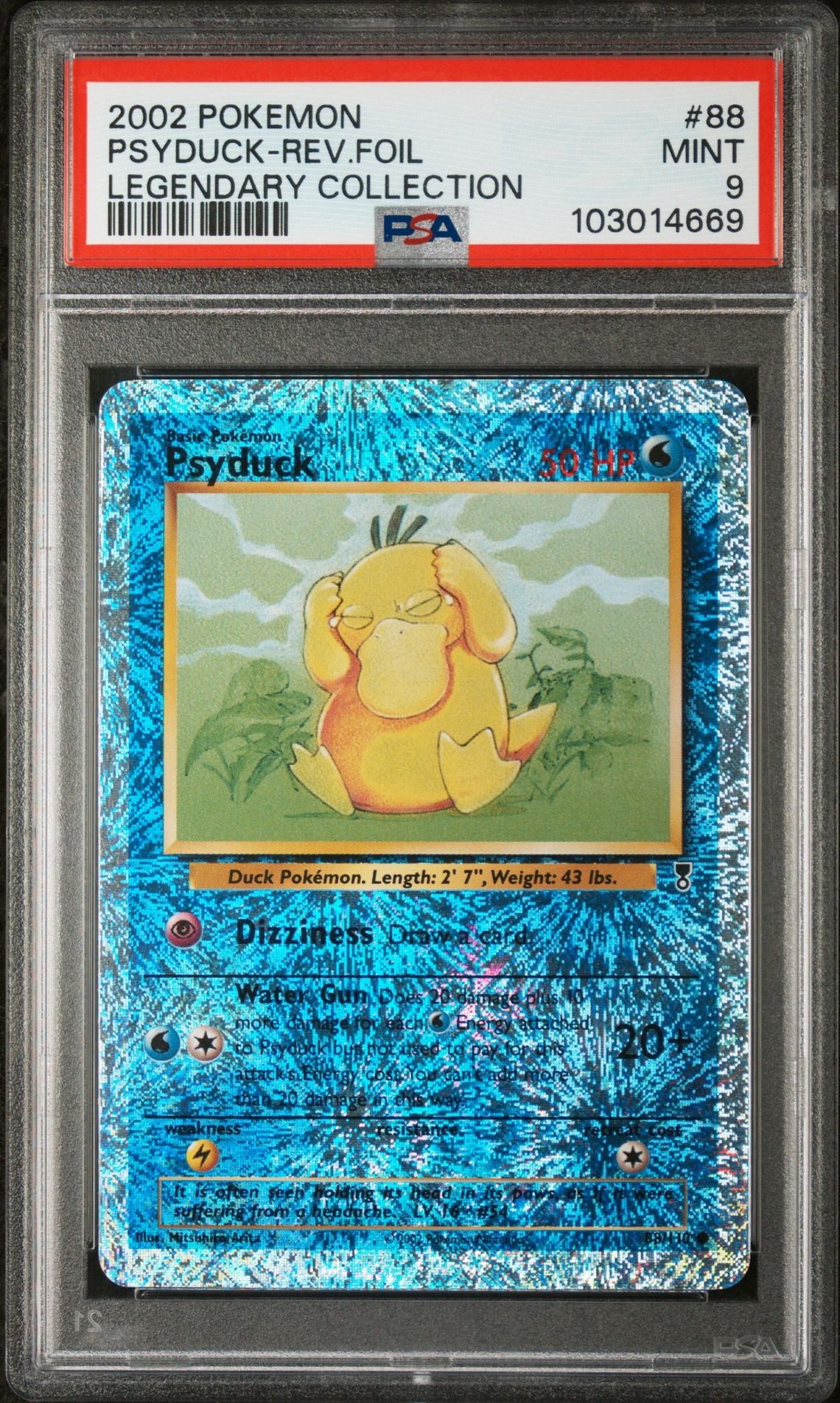 Psyduck #88 - [Reverse Holo, Graded PSA 9] Legendary Collection